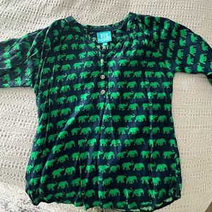 Escapada Abstract Print Three Quarter Sleeve Blouse